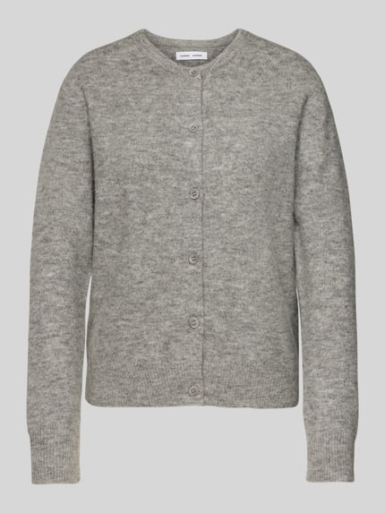 Samsøe Samsøe Strickcardigan mit Woll-Anteil Mittelgrau Melange 2