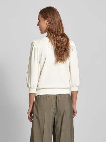 Selected Sweatshirt met 3/4-mouwen Wit - 5