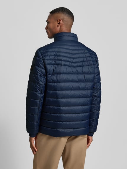 BOSS Orange Slim fit gewatteerd jack met labelpatch, model 'ODEN2' Marineblauw - 5