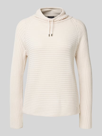 monari Gebreide pullover met opstaande kraag Ecru - 2