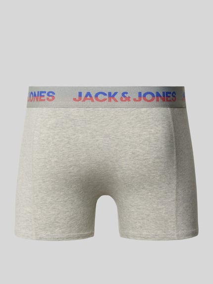 JACK & JONES Trunks mit Label-Bund Modell 'JADON' im 3er-Pack Rot 3