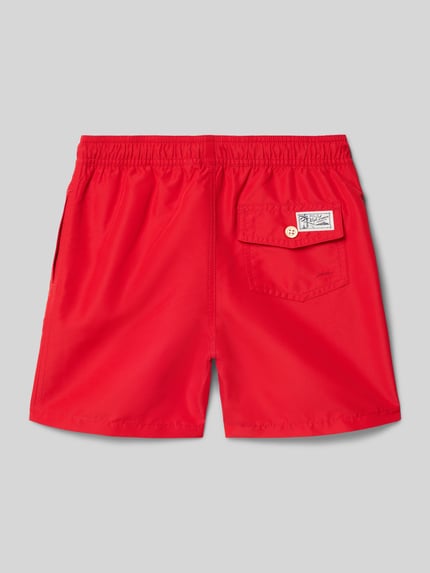 Polo Ralph Lauren Teens zwembroek met gestikt logo Rood - 3