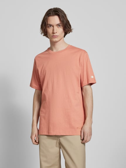 Champion T-Shirt mit Label-Stitching Apricot 4
