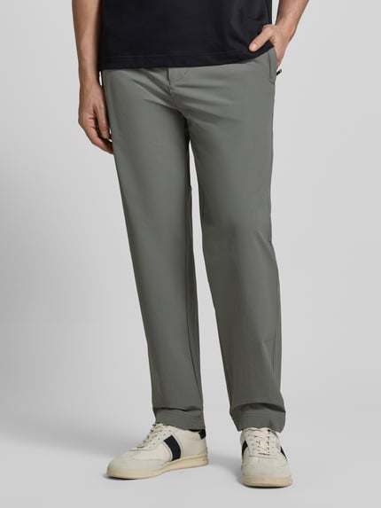 BOSS Orange Straight-Tapered Fit Chino mit Bund Tunnelzug Modell 'CHINO' Oliv 4