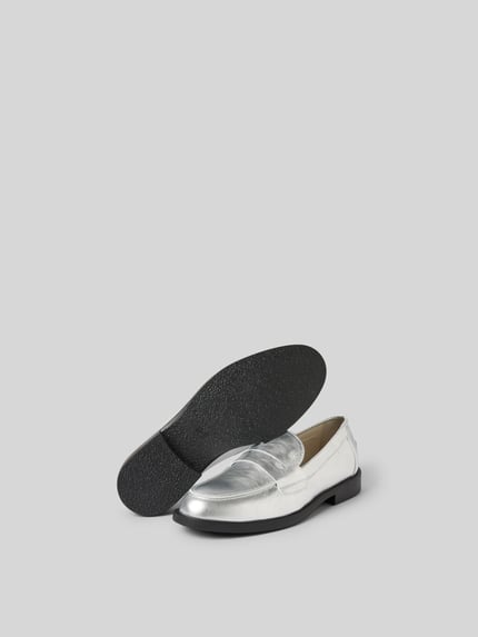 Duke & Dexter Penny-loafers van echt leer Zilver - 5