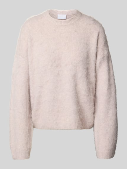 Jake*s Collection Sweter z dzianiny o kroju relaxed fit z dodatkiem wełny Różowawy 2
