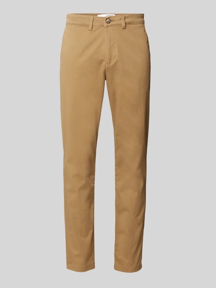 Selected Slim Fit Chino in unifarbenem Design Modell 'NEW Miles' Camel 2