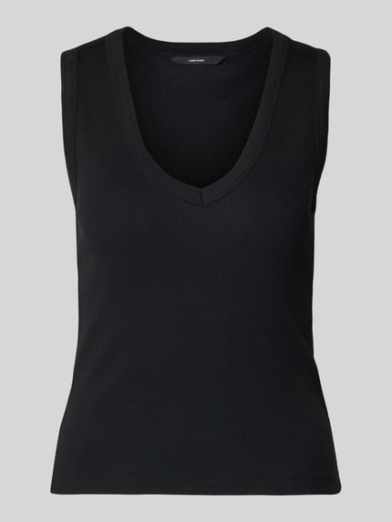 VERO MODA Slim Fit Tank Top aus Baumwoll-Mix Modell 'CHLOE' Black 2
