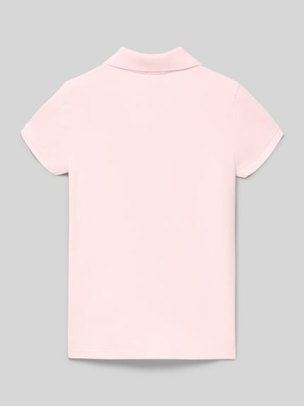 Productfoto, Regular Fit Poloshirt met Label-Stitching van Polo Ralph Lauren Teens in lichtroze, katoenen mix, rugaanzicht.