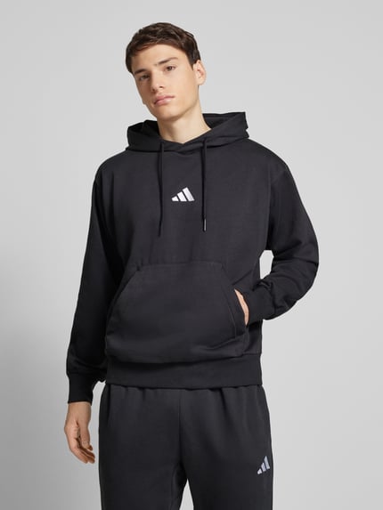 adidas Sportswear Bluza z kapturem i wyhaftowanym logo model ‘FEELCOZY’ Czarny 4