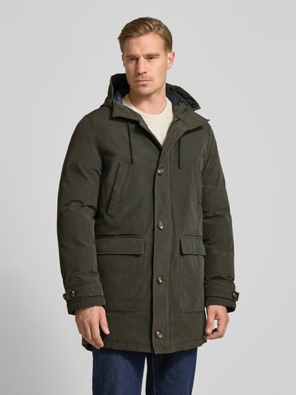 ECOALF Parka mit Kapuze und Pattentaschen Modell 'TASKA' Oliv 4