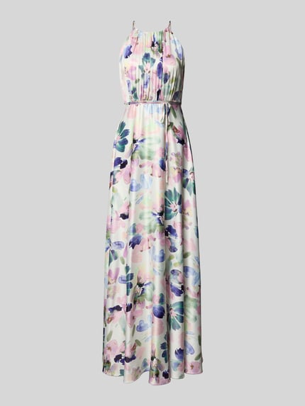 Jake*s Cocktail Abendkleid mit Bindegürtel Ecru 2