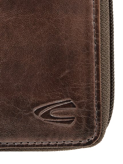 camel active Portemonnee van leer in retro-look Zwart - 2