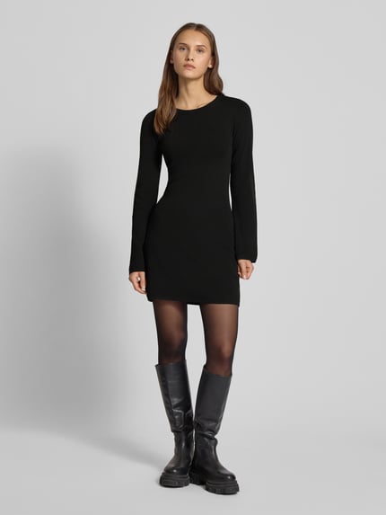 NOISY MAY® Minikleid mit Rundhalsausschnitt Modell 'TIFFANY' Black 1