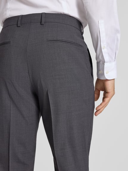 BOSS Slim fit pantalon van scheerwolmix, model 'H-GIO-MM-C-NF' Antraciet - 3