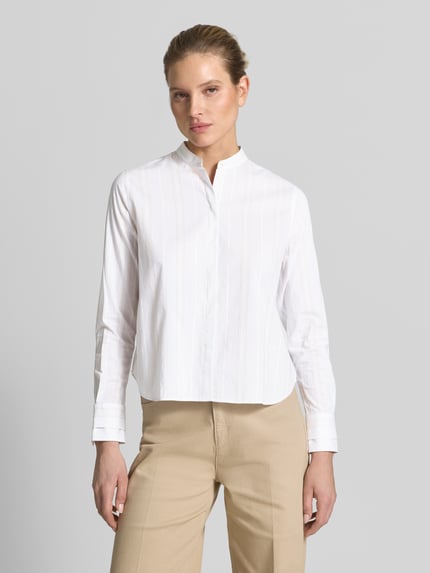 BOSS Regular Fit Bluse aus reiner Baumwolle Hellblau 4