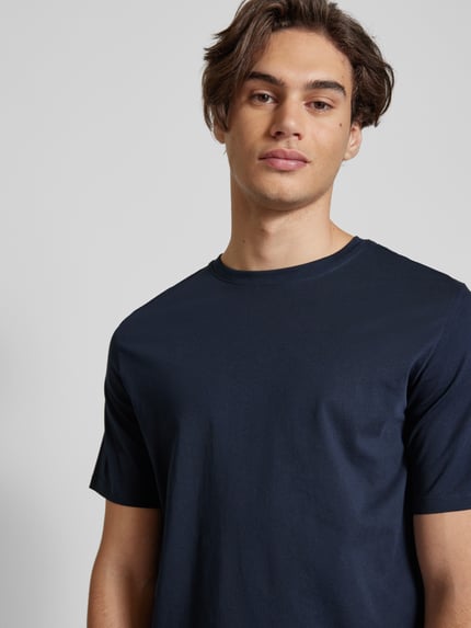 JACK & JONES T-shirt z detalem z logo model ‘ORGANIC’ Ciemnoniebieski 3