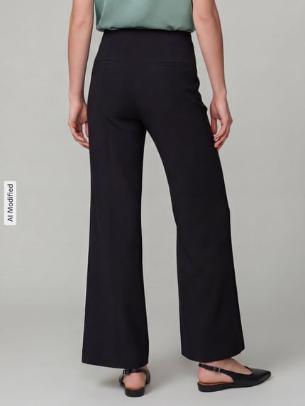 SEDUCTIVE Regular fit wijdte broek van viscosemix model 'KIMBERLEY' Zwart - 5