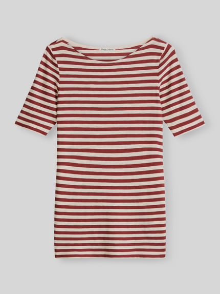 Marc O'Polo regular fit T-shirt van puur katoen Bordeaux - 2