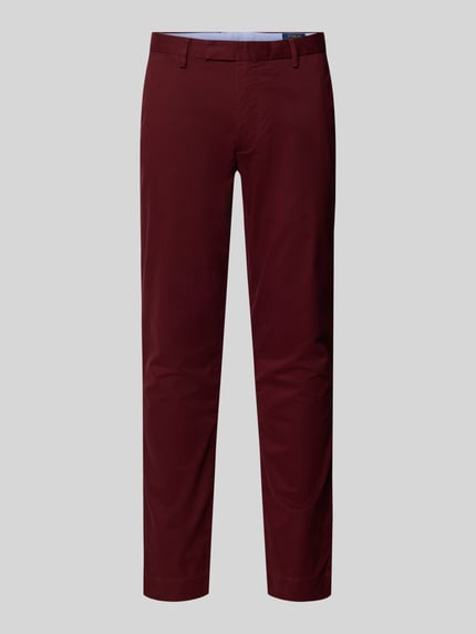 Polo Ralph Lauren Stoffhose mit Gesäßtaschen Dunkelrot 2