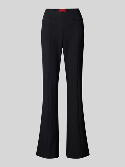 Spodnie rozszerzane o kroju regular fit ze wszytym zamkiem błyskawicznym model ‘HALARAN’ Shop The Look MANNEQUINE