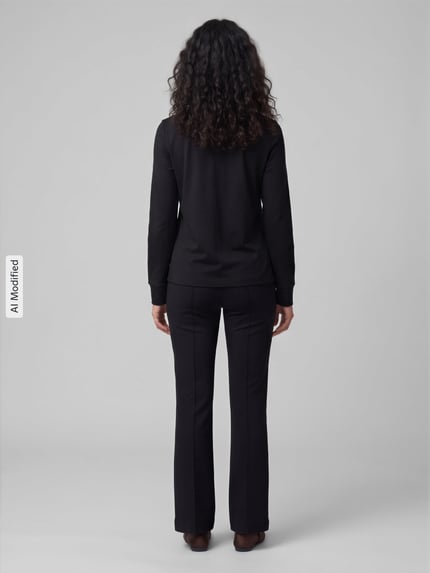 s.Oliver RED LABEL Bluzka z długim rękawem o kroju relaxed fit z mieszanka bawełny Czarny 5
