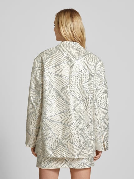 Gestuz Blazer mit Paillettenbesatz Modell 'Genta' Offwhite 5