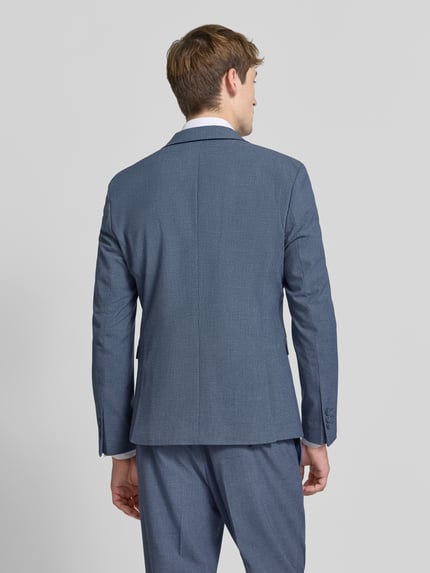Selected Slim fit colbert met paspelzak op de borst Donkerblauw - 5