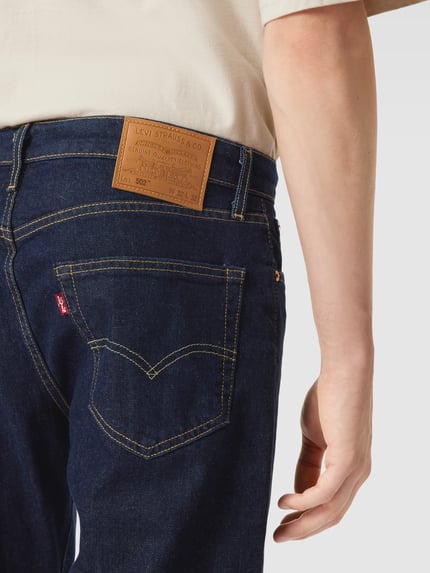 Levi's® Tapered fit jeans met stretch Model '502™' Donkerblauw - 3