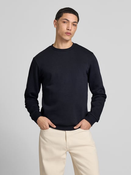 ONLY & SONS Regular Fit Sweatshirt aus Baumwoll-Mix Modell 'CERES' Dunkelblau 4