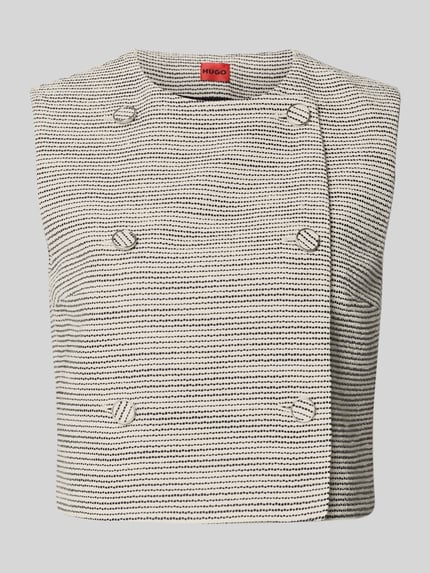 Regular Fit Kurzblazer mit Allover-Muster Modell 'AWINEA' Shop The Look MANNEQUINE