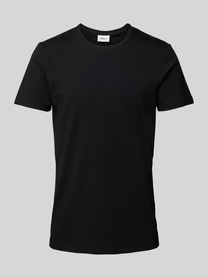 s.Oliver BLACK LABEL Regular Fit T-Shirt mit Rundhalsausschnitt Black 2
