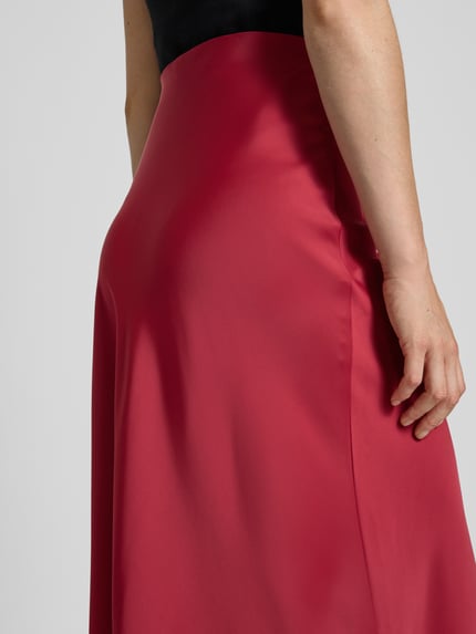YAS Spódnica midi z elastycznym pasem model ‘PELLA’ Ciemnoczerwony 3