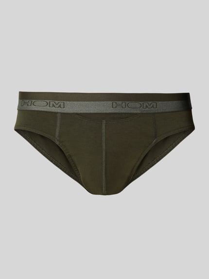HOM Slip mit elastischem Logo-Bund Khaki 1