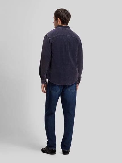 HUGO Blue Oversized Hemd mit Cordstruktur Marine 5