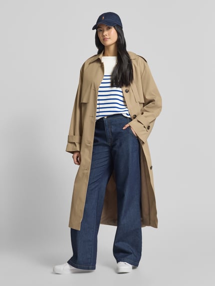 Polo Ralph Lauren Oversized Strickpullover mit 3/4-Ärmel Dunkelblau 1
