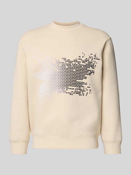 Emporio Armani Sweatshirt mit gerippten Abschlüssen Beige 2