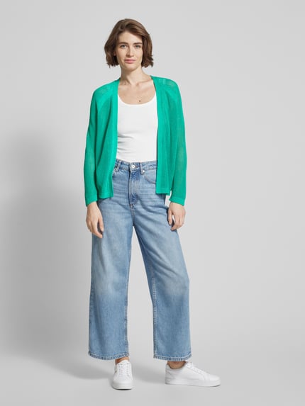 COMMA Cardigan met raglanmouwen Turquoise - 1