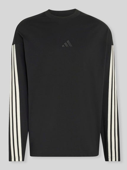 adidas Sportswear Relaxed Fit Langarmshirt aus reiner Baumwolle Black 2