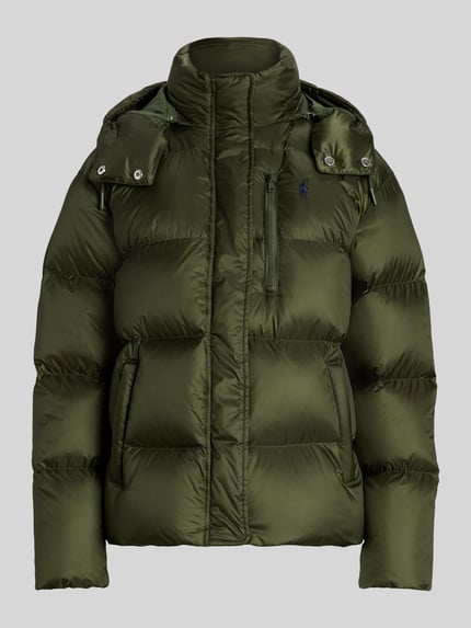 Polo Ralph Lauren kurtka puchowa z odpinanym kapturem Oliwkowy 2
