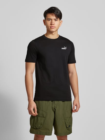 PUMA Performance t-shirt o kroju regular fit z czystej bawełny Czarny 4