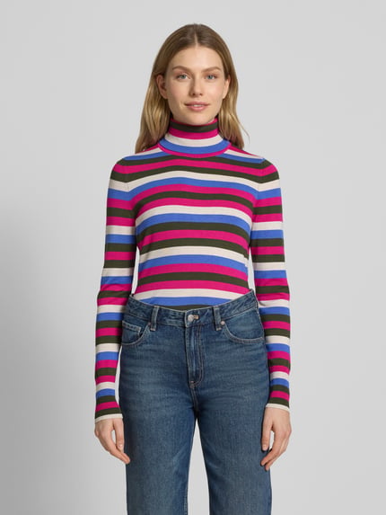 Christian Berg Woman Regular Fit Rollkragenpullover aus Viskose-Mix Fuchsia 4