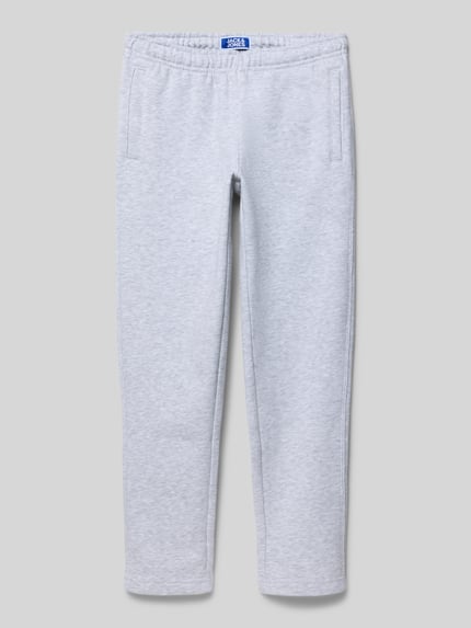 JACK & JONES Regular Fit Sweatpants mit elastischem Bund Hellgrau Melange 1
