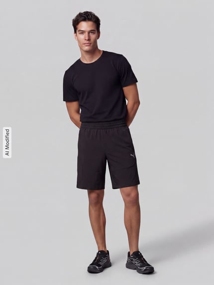 PUMA Performance Regular Fit Sportshorts mit Label-Print Black 1