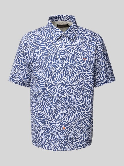 Napapijri Slim fit vrijetijdsoverhemd met logostitching Marineblauw - 2