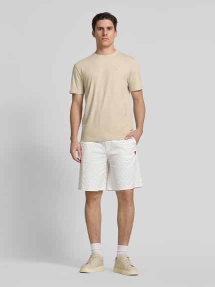 GUESS Activewear T-Shirt mit Rundhalsausschnitt Modell 'HEDLEY' Beige 1