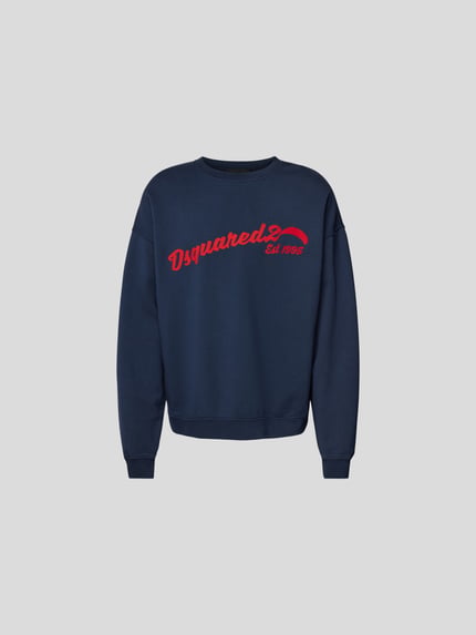 Dsquared2 Loose fit sweatshirt met labelprint Marineblauw - 2