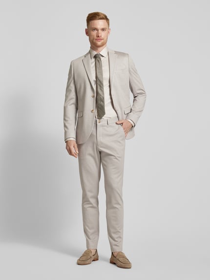 Matinique Spodnie do garnituru o kroju slim fit z kieszeniami z tyłu model ‘Aliam’ Beżowy 1