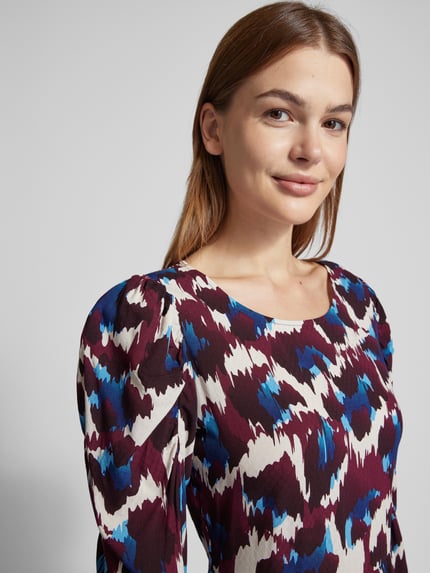VILA Knielanges Kleid aus Viskose mit Rundhalsausschnitt Lila 3