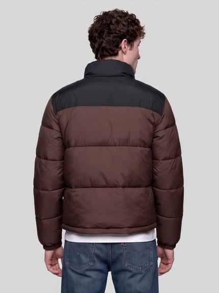 ONLY & SONS Regular Fit Steppjacke mit hohem Stehkragen Modell 'ONSMAVERICK' Dunkelbraun 5